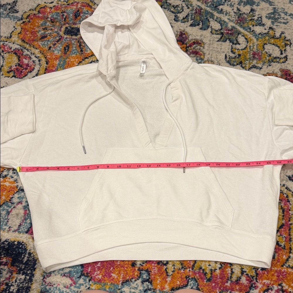 Fabletics White Pullover With Front Pocket And Ho… - image 5